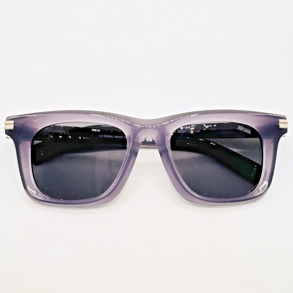 Ermenegildo Zegna Sunglasses EZ0270 20D Shiny Gray Frame Smoke POLARIZED Lens
